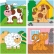 Woodyland Животните от фермата- Дървени кубчета - низанки