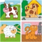 Продукт Woodyland Животните от фермата- Дървени кубчета - низанки - 4 - BG Hlapeta