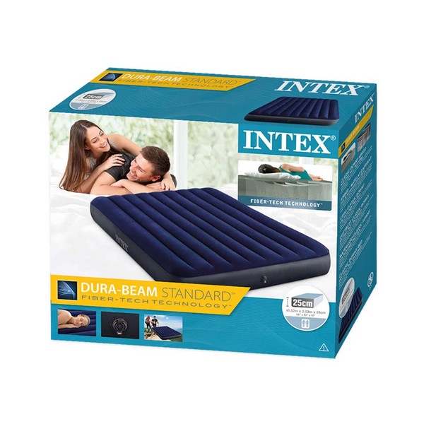 Продукт INTEX Classic Downy - Надуваем матрак , 152 х 203 х 25 см. - 0 - BG Hlapeta