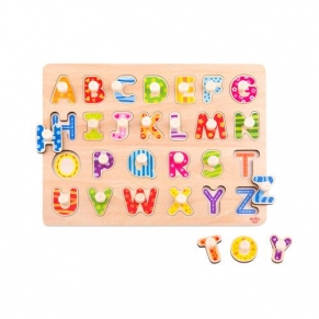 Tooky toy - Дървена образователна дъска - азбука -