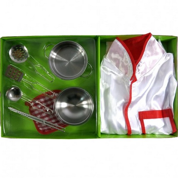 Продукт RTOYS - Готварски комплект метални съдове с готварска риза и шапка - 0 - BG Hlapeta