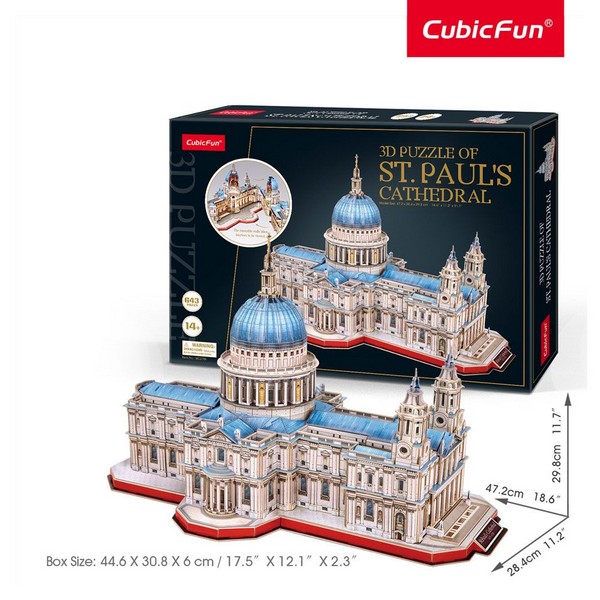 Продукт Cubic Fun - Пъзел 3D St.Paul's Cathedral 643ч. Разгъващ се  - 0 - BG Hlapeta