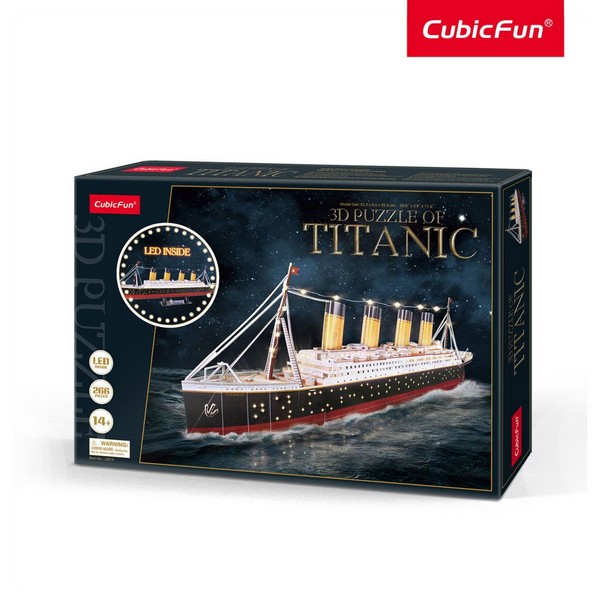 Продукт Cubic Fun - Пъзел 3D Кораб Titanic 266ч. LED inside  - 0 - BG Hlapeta