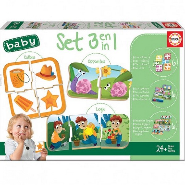 Продукт Educa Baby Set 3в1 - Образователна игра - 0 - BG Hlapeta