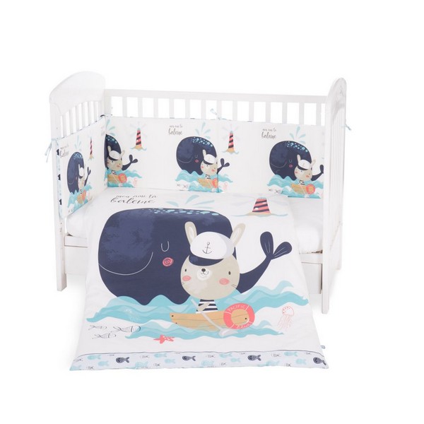 Продукт Kikkaboo Happy Sailor - Бебешки спален комплект 6 части 60/120 - 0 - BG Hlapeta