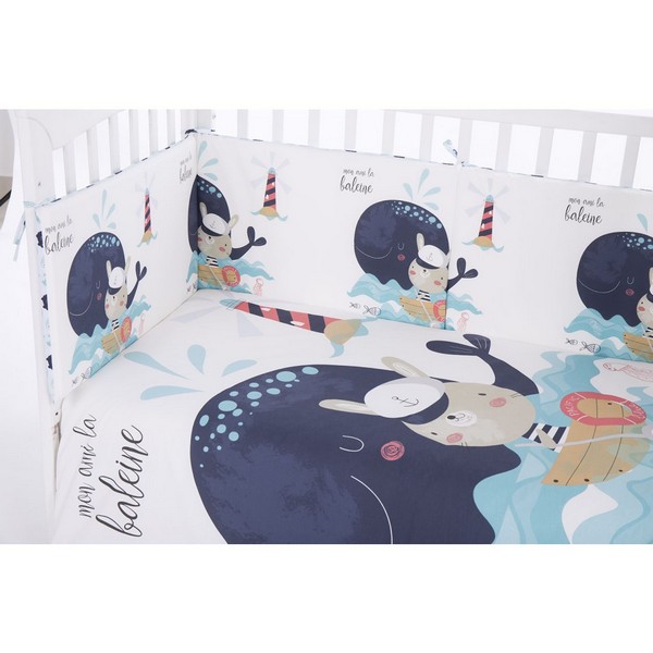 Продукт Kikkaboo Happy Sailor - Бебешки спален комплект 6 части 60/120 - 0 - BG Hlapeta