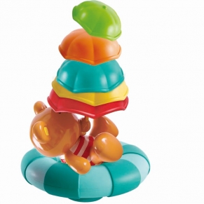 Hape - Мече Теди с разноцветен чадър - играчка за баня