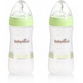 Babymoov Bioteet Almond - Комплект 2 броя шишета 330мл зелени
