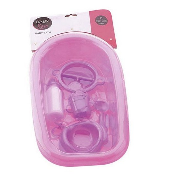 Продукт JT Baby Rose - Корито за къпане на кукла с принадлежности за хранене 8ч. - 0 - BG Hlapeta