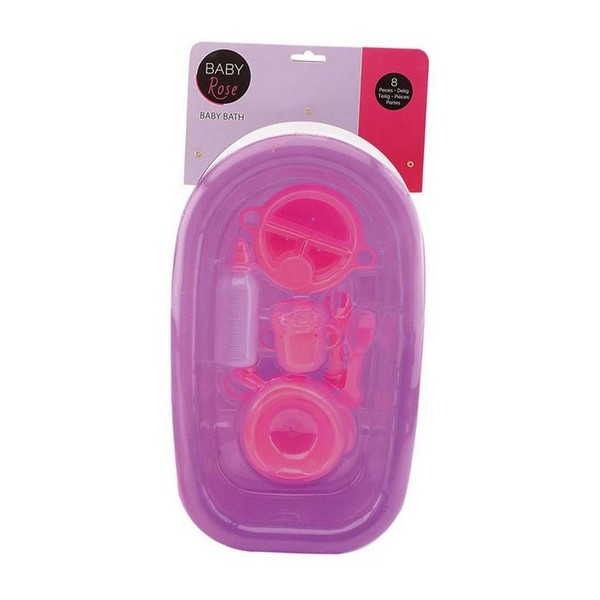 Продукт JT Baby Rose - Корито за къпане на кукла с принадлежности за хранене 8ч. - 0 - BG Hlapeta