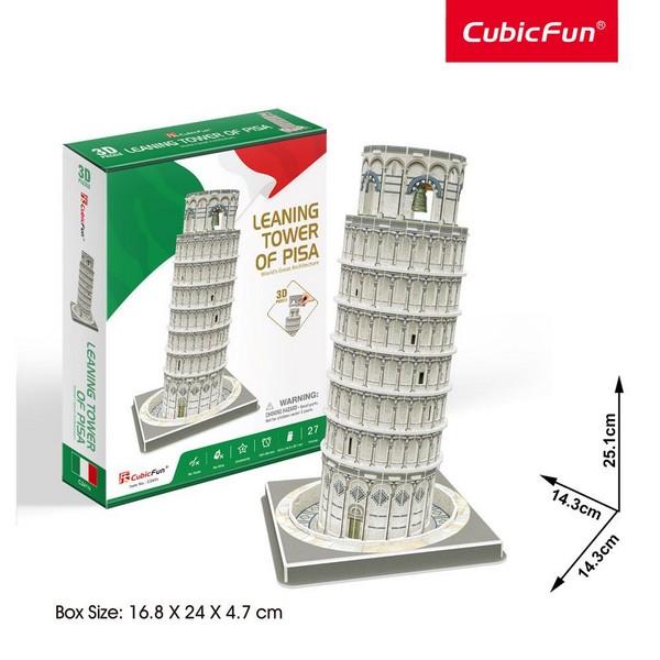 Продукт Cubic Fun Leaning Tower of Pisa - Пъзел 3D 27ч. - 0 - BG Hlapeta