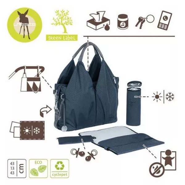 Продукт Lassig Green Label Blue Melange - Чанта за бебешка количка - 0 - BG Hlapeta