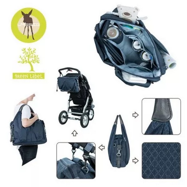 Продукт Lassig Green Label Blue Melange - Чанта за бебешка количка - 0 - BG Hlapeta