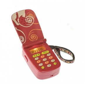 Battat - Интерактивен телефон със звук и светлина - червен