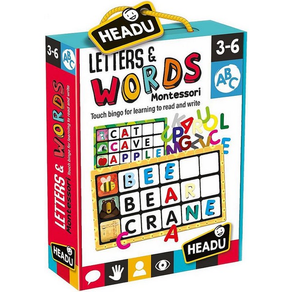 Продукт Headu Montessori Докосни и отгатни буквата - Образователна игра - 0 - BG Hlapeta