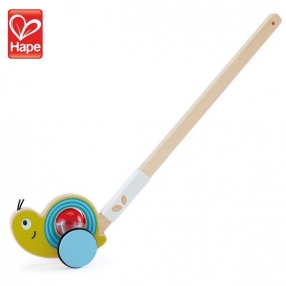 Hape - Hape Дървена играчка за бутане охлюв