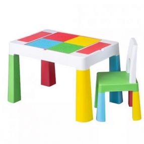 Tеga Baby MULTIFUN - Комплект маса със столче цветни