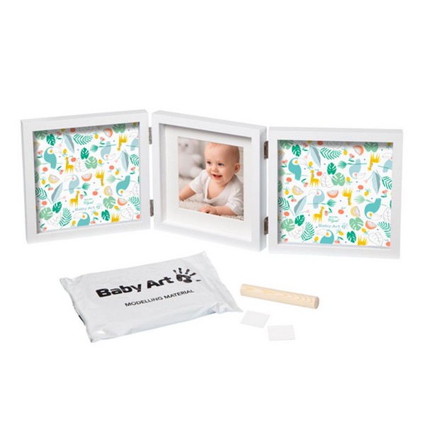 Продукт BABY ART My Baby Style - Рамка за отпечатък за ръчичка и краче + снимка, Двулицево паспарту ЗАРЯ и ТУКАНИ - 0 - BG Hlapeta