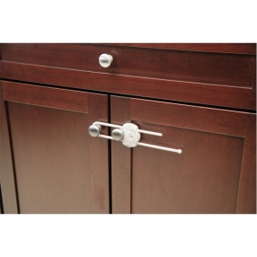 SAFETY 1ST - Устройство за заключване на шкаф с плъзгач – бял цвят