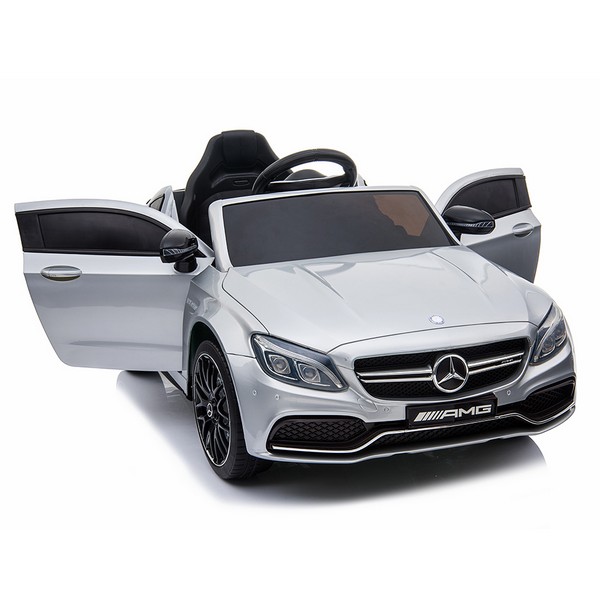 Продукт Акумулаторна кола Mercedes Benz C63 AMG, 12V, с меки гуми, отварящи се врати - 0 - BG Hlapeta