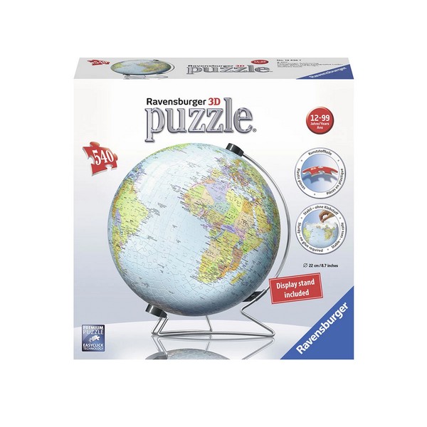 Продукт Ravensburger Глобус - 3D Пъзел 540 ел. - 0 - BG Hlapeta