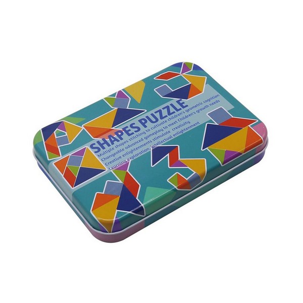 Продукт Andreu toys - Дървен танграм - цветен, в метална кутия - 0 - BG Hlapeta