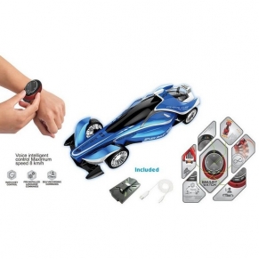 Ocie - Детска кола с часовник, дистанционно управление и гласови команди, синя