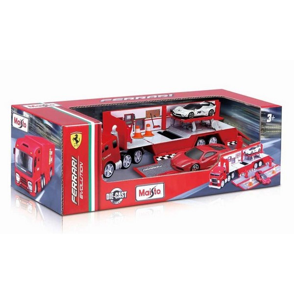 Продукт MAISTO FRESH Ferrari Evolution Hauler - Камион гараж с 2 коли  - 0 - BG Hlapeta