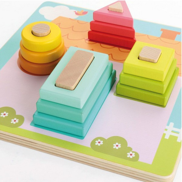 Продукт Andreu toys Цветна къща - Низанка-пъзел с геометрични форми - 0 - BG Hlapeta