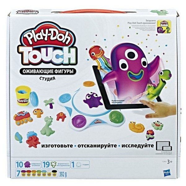 Продукт Hasbro - Play-doh Touch Shape to Life - Комплект с пластелин, С приложение за сканиране - 0 - BG Hlapeta
