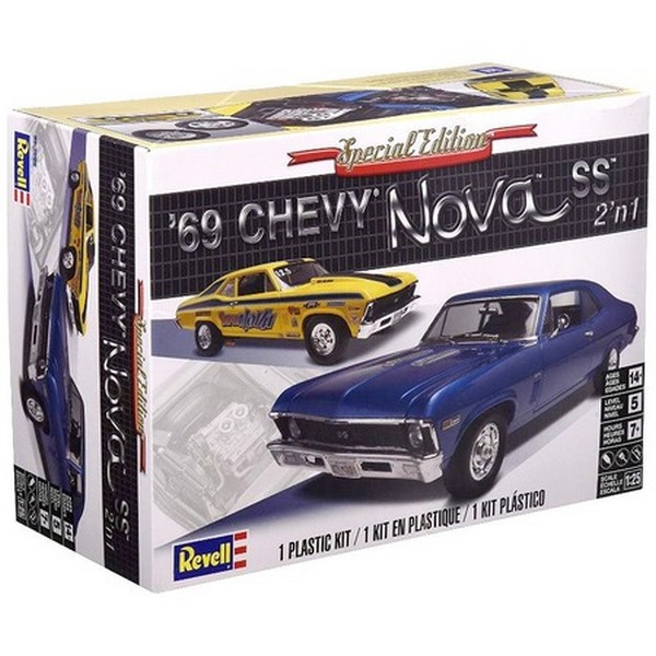 Продукт Revell Chevy Nova SS 1969 Автомобил - Сглобяем модел - 0 - BG Hlapeta