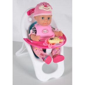 Moni - Пишкащо бебе със стол за храна, 36cm 