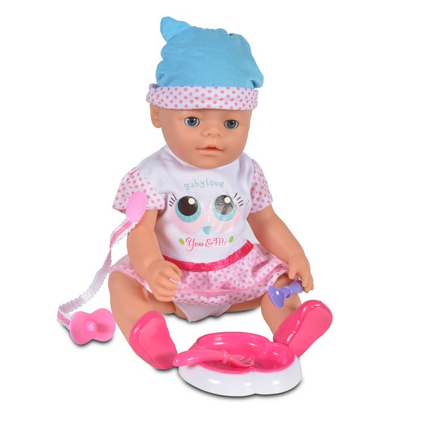 Продукт Moni - Плачещо бебе със синя шапка,  46 cm - 0 - BG Hlapeta