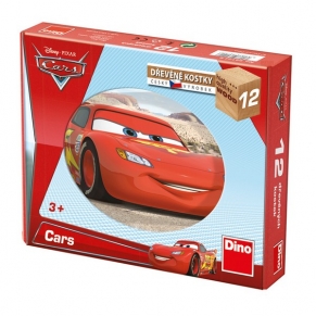 Dino CARS IN THE WORLD - Дървени кубчета 12 бр.