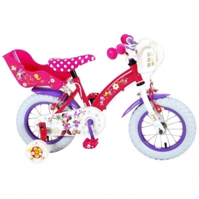 E&L Disney Minnie 12 инча - Детски велосипед с помощни колела 