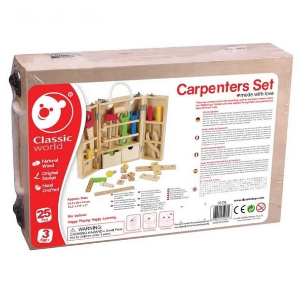 Продукт Classic world - Дърводелски комплект с инструменти за деца - 0 - BG Hlapeta