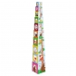Продукт Lelin Toys Весели животни - Кула от картонени кубчета за най-малките - 3 - BG Hlapeta