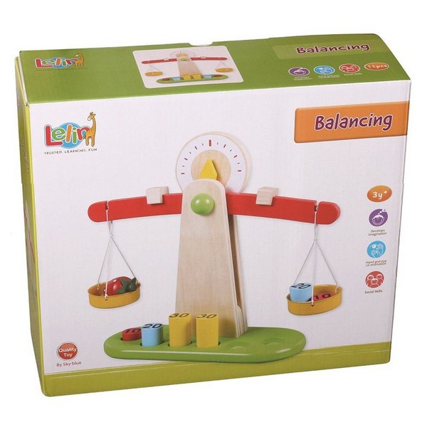 Продукт Lelin Toys - Детска дървена везна с теглилки - 0 - BG Hlapeta