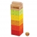 Lelin Toys Цветна дженга със зарче - Дървена игра за баланс