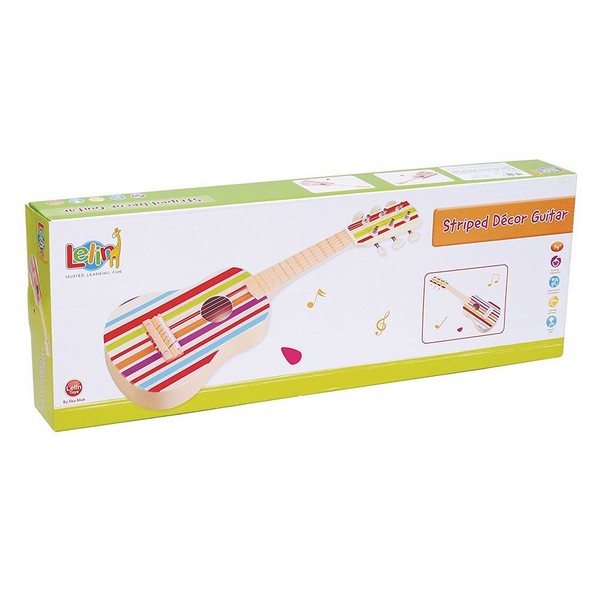 Продукт Lelin Toys - Дървена детска китара с цветни ленти - 0 - BG Hlapeta