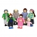 Lelin Toys Голямото семейство, 7 части - Комплект дървени кукли