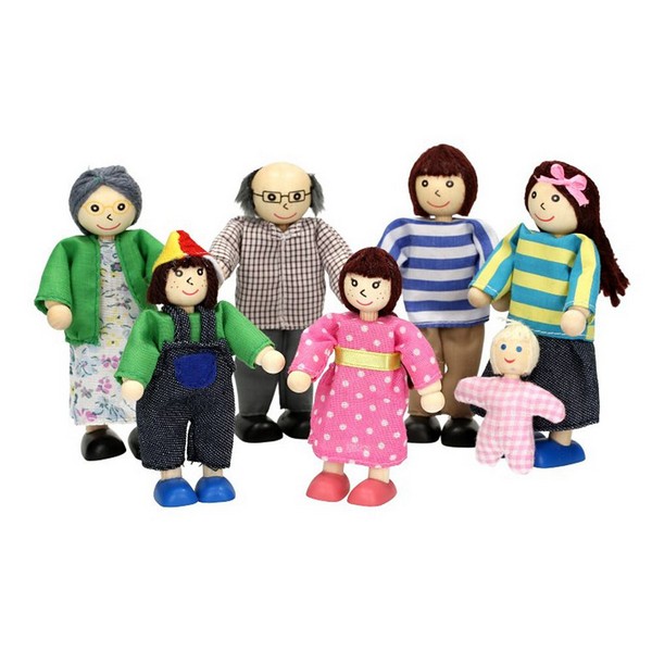 Продукт Lelin Toys Голямото семейство, 7 части - Комплект дървени кукли - 0 - BG Hlapeta