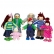 Lelin Toys Голямото семейство, 7 части - Комплект дървени кукли