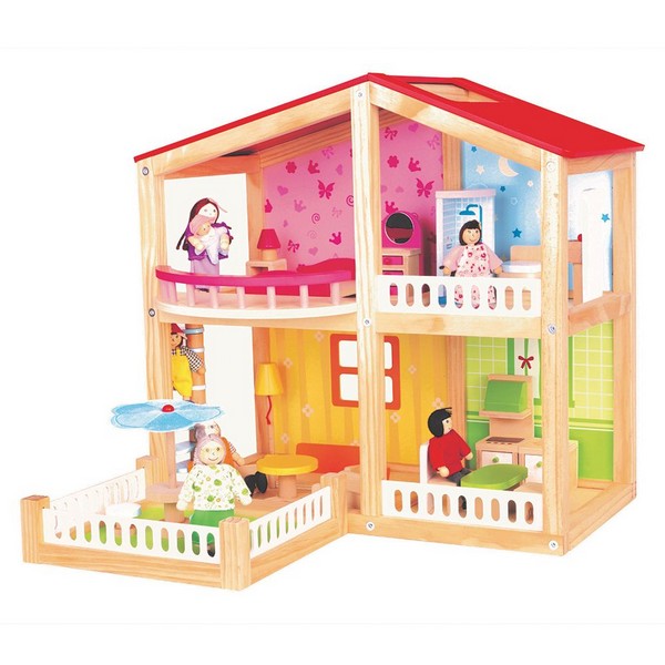 Продукт Lelin Toys Фантазия - Дървена двуетажна къща за кукли - 0 - BG Hlapeta