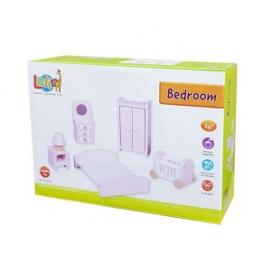 Lelin Toys Спалня - Дървени мебели за игра
