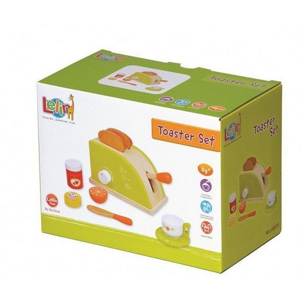 Продукт Lelin Toys - Дървен детски тостер с продукти за закуска - 0 - BG Hlapeta