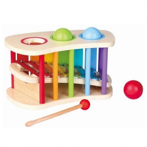 Lelin Toys - Бебешки ксилофон с чукче и топки