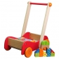 Продукт Lelin Toys - Дървена количка за прохождане, с конструктор, 30 части - 1 - BG Hlapeta