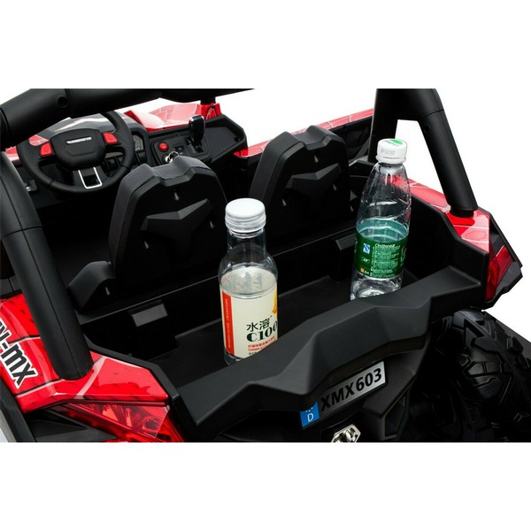 Продукт Двуместен акумулаторен джип SUPERSTAR 4Х4, батерии 24V с 2 кожени седалки, MP4 и меки гуми - 0 - BG Hlapeta