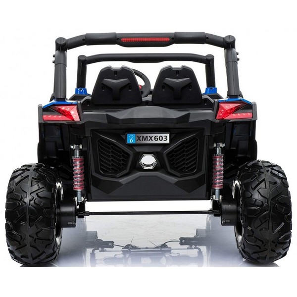 Продукт Двуместен акумулаторен джип SUPERSTAR 4Х4, батерии 24V с 2 кожени седалки, MP4 и меки гуми - 0 - BG Hlapeta